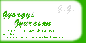 gyorgyi gyurcsan business card