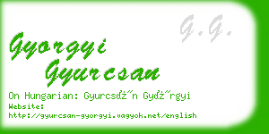 gyorgyi gyurcsan business card